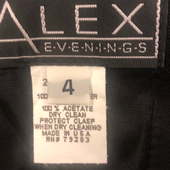 Alex Evenings Formal Elegant Black with slit Maxi Dress - Picture 7 of 7